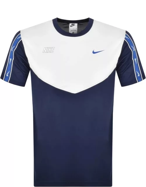 Nike Crew Neck Repeat T Shirt Navy
