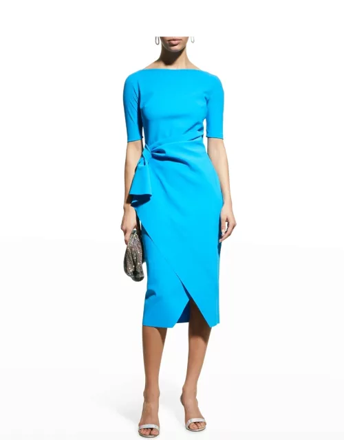 Mimmaly Side-Knot Sheath Dres