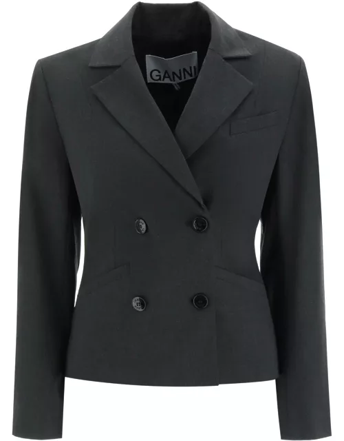 Ganni Waisted Double-breasted Blazer