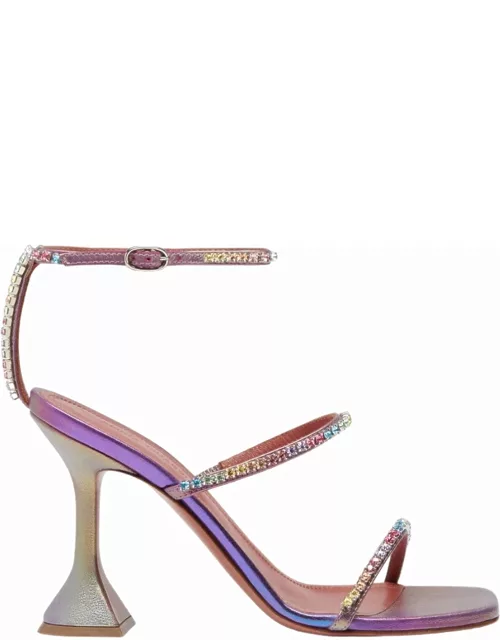 Gilda Unicorn ankle sandals with multicolored crystal