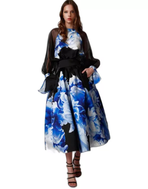 Gabriele Fiorucci Bucciarelli Floral Blouse with Midi Skirt