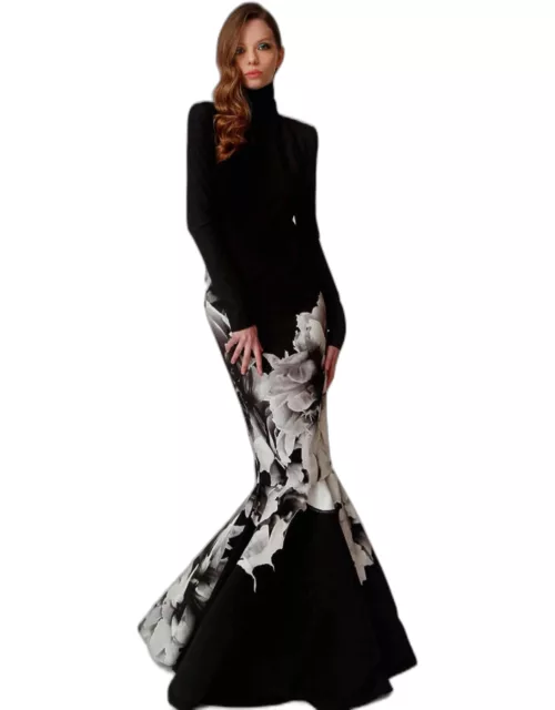 Gabriele Fiorucci Bucciarelli Floral Gown with Removable Lower Skirt