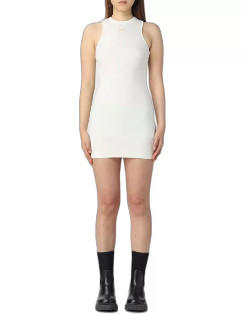 Off-White dress in stretch cotton