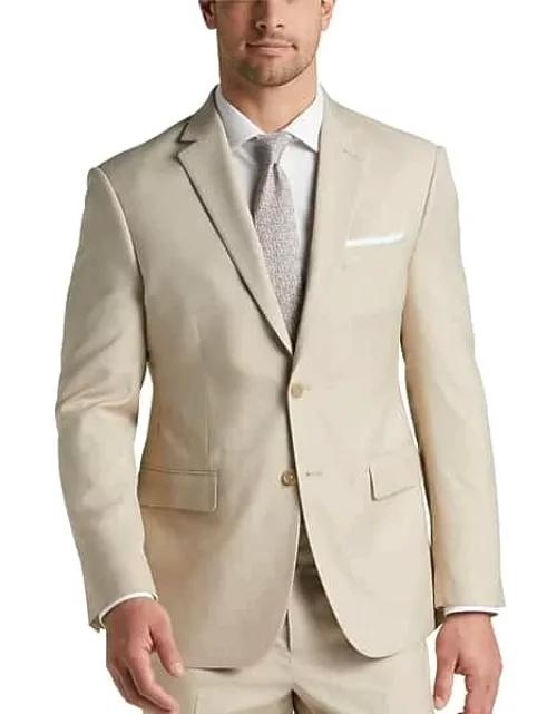 Pronto Uomo Men's Modern Fit Suit Separates Jacket Tan Sharkskin