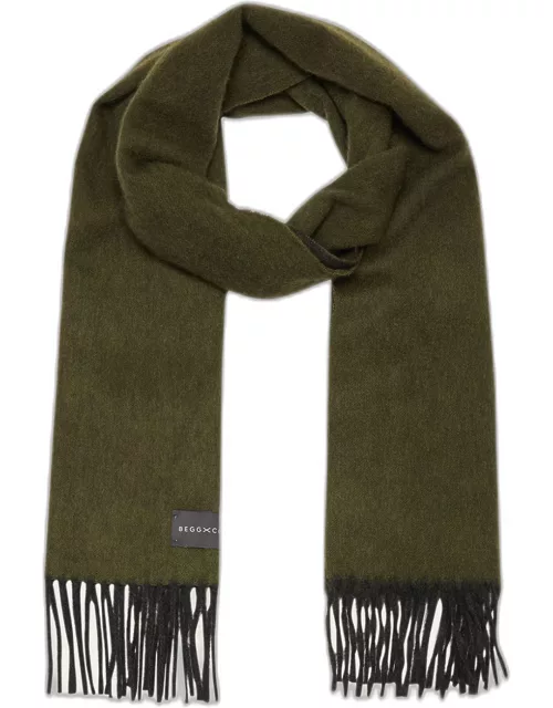 Men's Colorblock Charcoal Army Scarf
