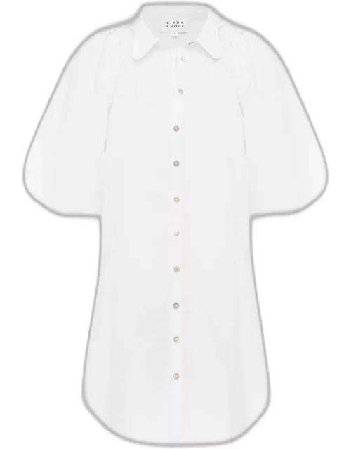 Maude Puff-Sleeve Mini Shirtdres