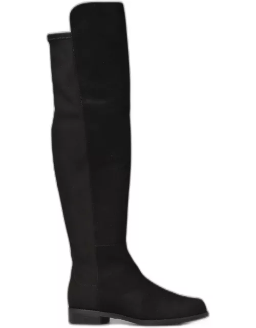 5050 Stuart Weitzman boot in suede and stretch knit