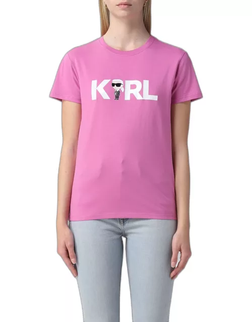 T-Shirt KARL LAGERFELD Woman color Fuchsia