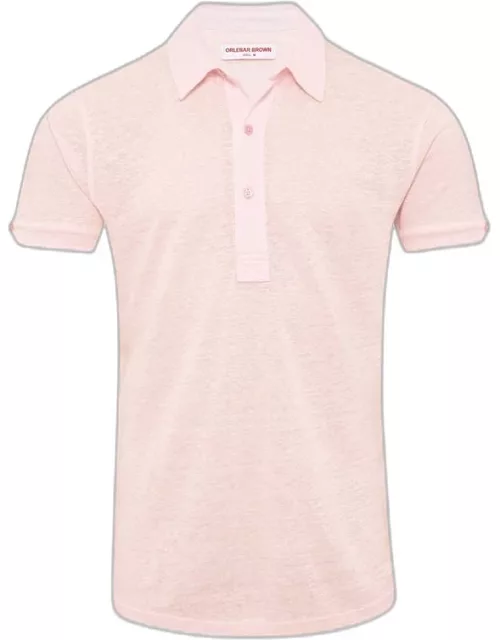 Sebastian Linen - Rose Tailored Fit Short-Sleeve Linen Polo Shirt
