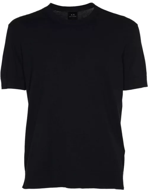 Armani Collezioni Round Neck Plain T-shirt