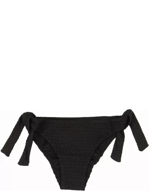 Fisico - Cristina Ferrari Side Knot Zig-zag Patterned Bikini Bottom