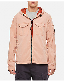 C.P. Company Fullzip Cotton Hooded Jacket Orange