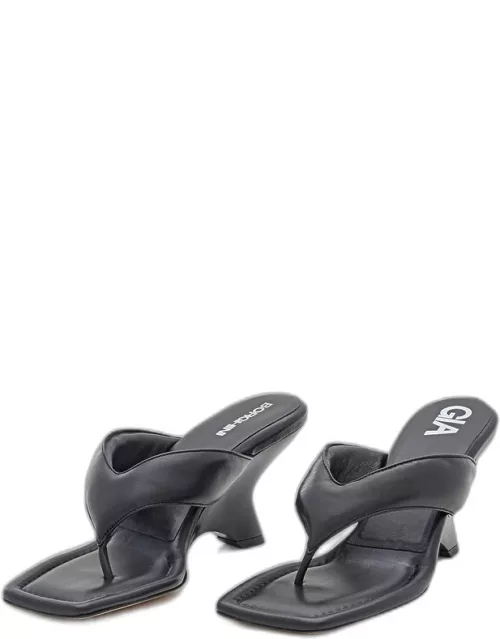 Gia Borghini 70mm Gia 6 Leather Sandals Black