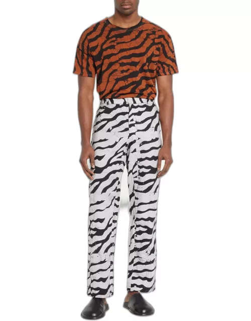 Men's Batik Zebra Striped T-Shirt