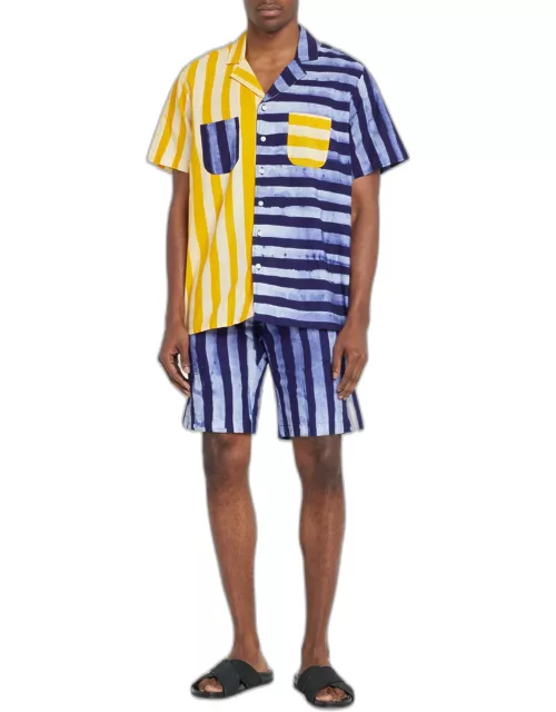 Men's Batik Striped Bermuda Short