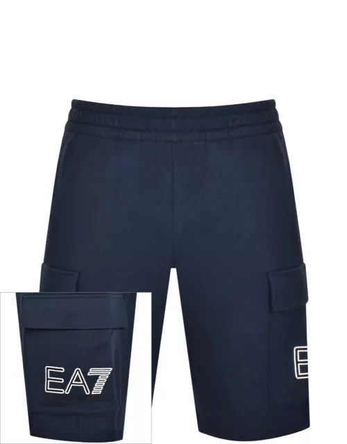 EA7 Emporio Armani Logo Shorts Navy