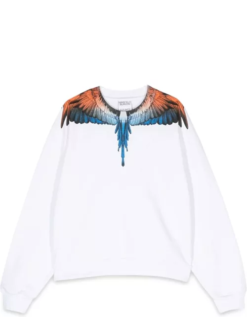 marcelo burlon county of milan regular crewneck wings sweater
