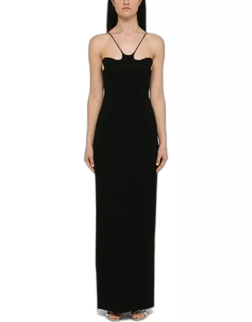 Black long dress with slit