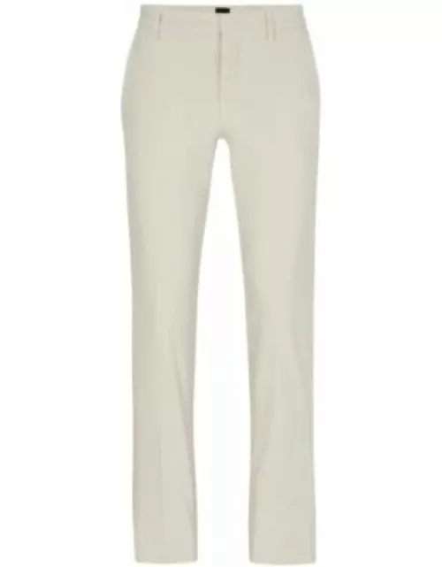 Slim-fit trousers in cotton- White Men's Casual Pant
