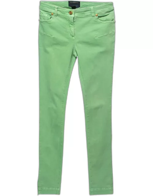Class by Roberto Lime Green Denim Skinny Jeans S Waist 26"