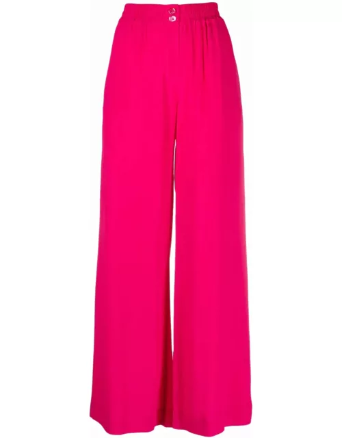 SEMICOUTURE Raspberry Pink Silk Blend Trouser