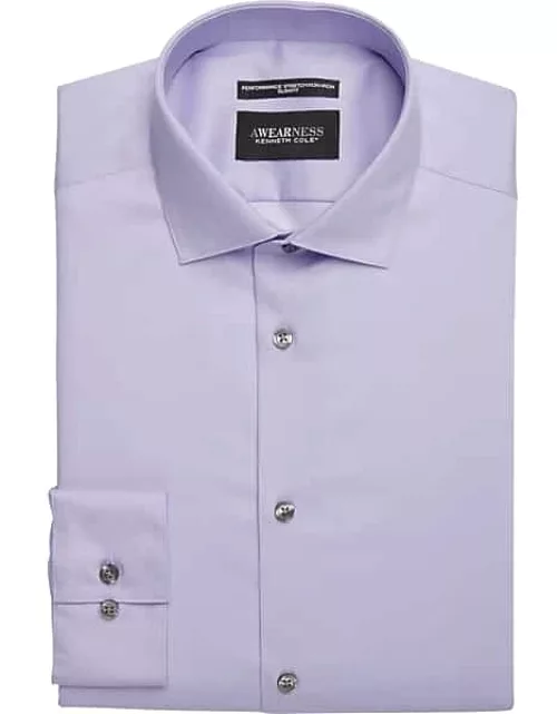 Awearness Kenneth Cole Men's Slim Fit Performance Dress Shirt Purple
