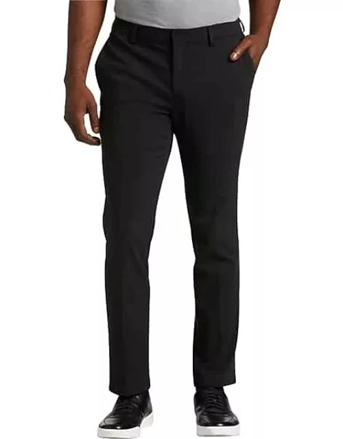 Awearness Kenneth Cole Men's Slim Fit Performance Pants Black Solid