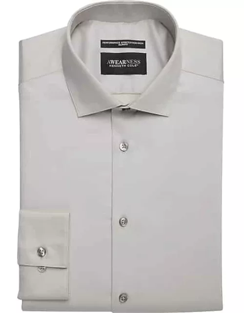 Awearness Kenneth Cole Big & Tall Men's Slim Fit Performance Dress Shirt Gray