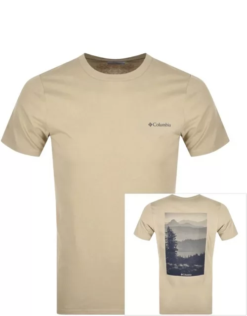 Columbia Rapid Ridge Back Graphic T Shirt Beige