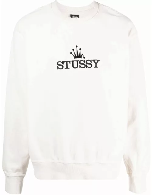 Stüssy embroidered-logo cotton sweatshirt