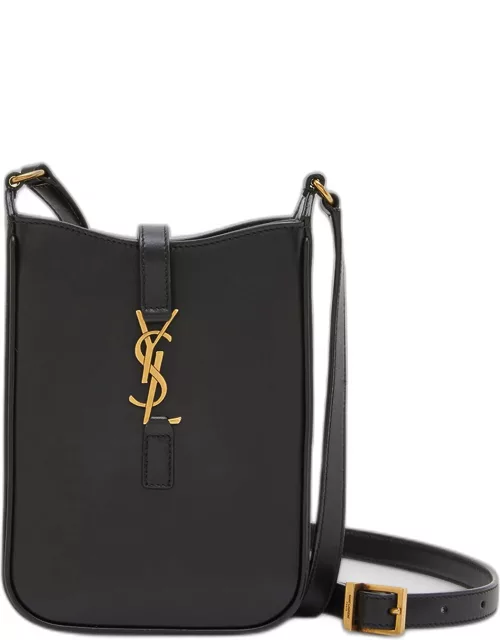 Le 5 A 7 Mini YSL Vertical Bucket Bag in Smooth Leather