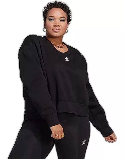 Women's adidas Originals adicolor Essentials Crew Long Sleeve Sweatshirt (Plu