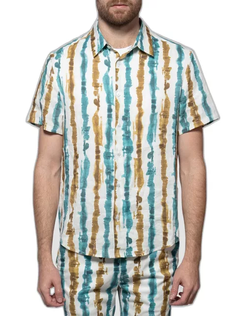 Men's Craig Tie-Dye Button-Front Shirt