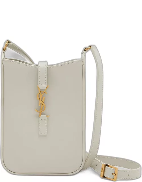 Le 5 A 7 Mini YSL Vertical Bucket Bag in Smooth Leather