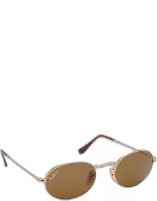 51mm Oval Metal Polarized Sunglasse