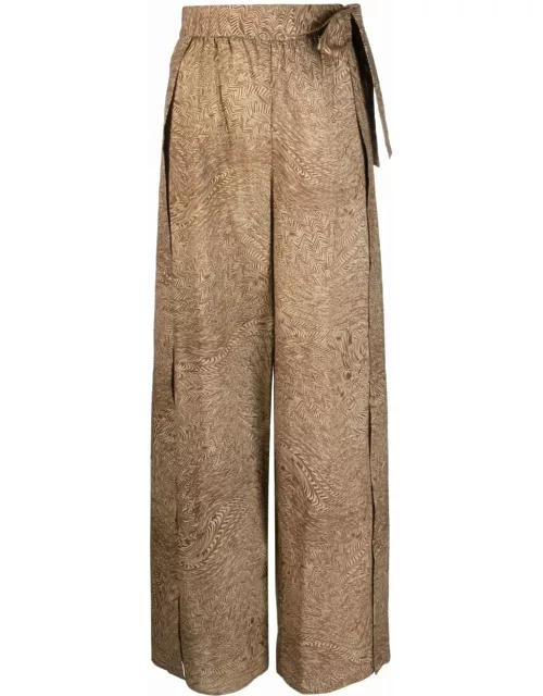 Brown wide-leg trouser
