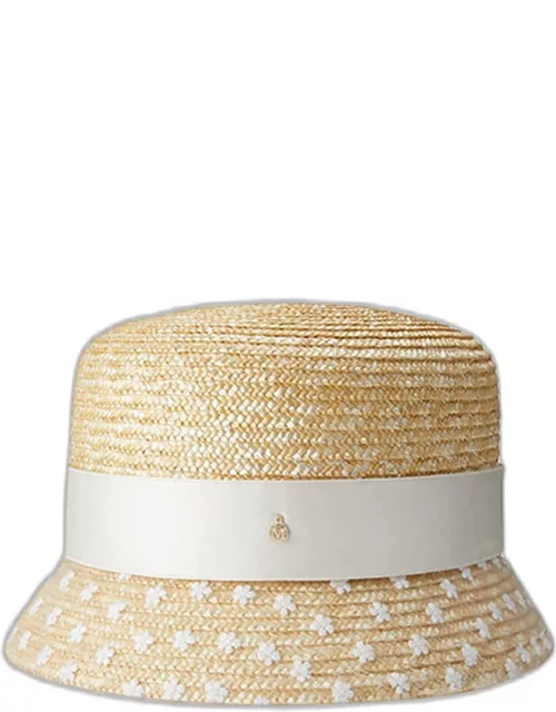 Kendall Mini Bridal Straw Bucket Hat