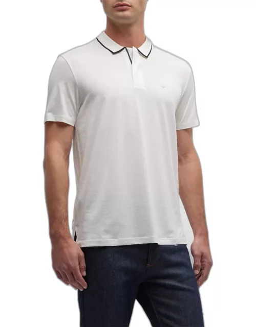 Men's Quarter-Zip Tipped Polo Shirt