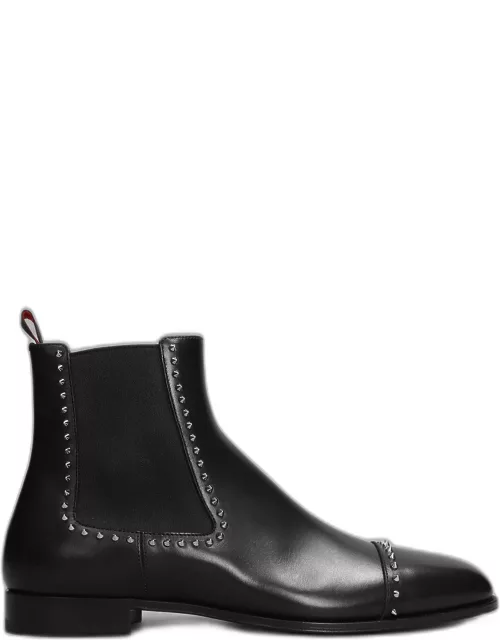 Christian Louboutin Chelsea Cloo Ankle Boots In Black Leather