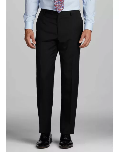 JoS. A. Bank Big & Tall Men's 1905 Collection Tailored Fit Suit Separates Solid Pants , Black