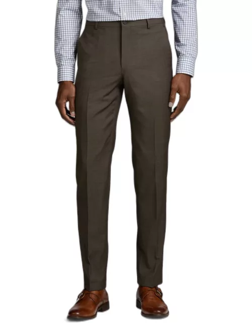 JoS. A. Bank Men's Traveler Collection 37.5 Slim Fit Dress Pants, Olive