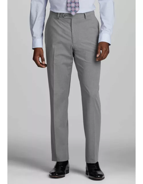 JoS. A. Bank Men's Tailored Fit Suit Separates Solid Pants, Light Grey