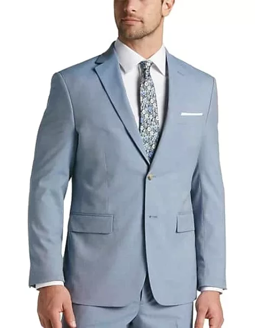 Pronto Uomo Men's Modern Fit Suit Separates Jacket Blue Tic