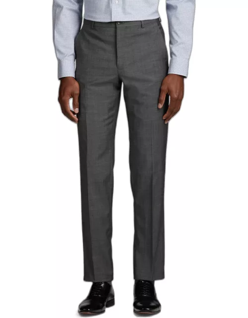JoS. A. Bank Men's Traveler Collection Slim Fit Dress Pants, Charcoa