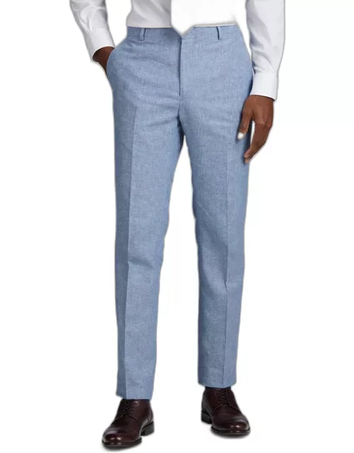 JoS. A. Bank Men's Slim Fit Linen Blend Suit Separates Pants, Light Blue