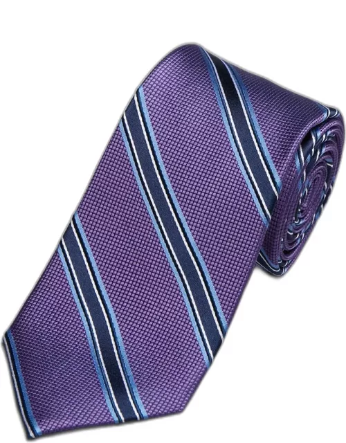 JoS. A. Bank Men's Traveler Collection Stripe Tie - Long, Purple, LONG