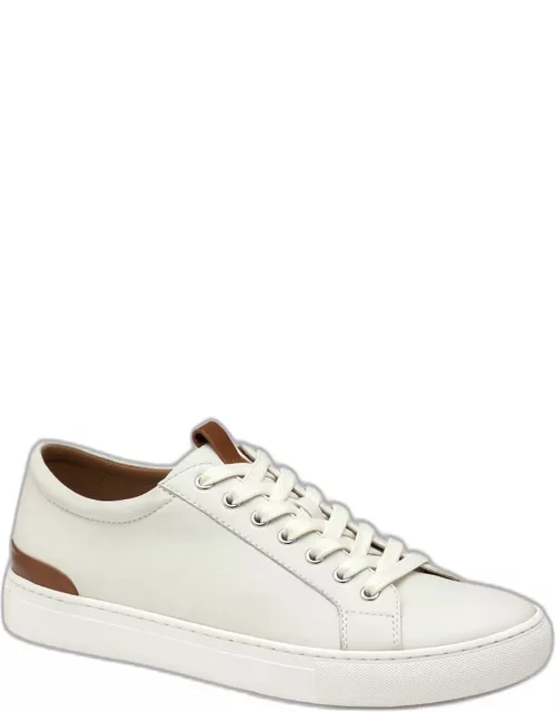 Johnston & Murphy Men's Banks Lace-To-Toe Sneakers, White, 8.5 D Width