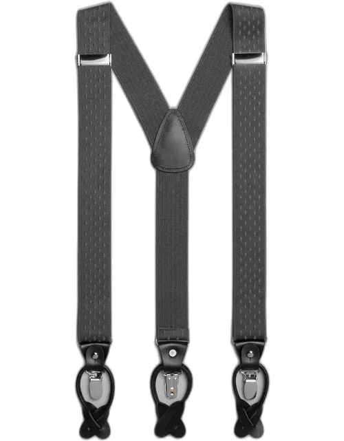 JoS. A. Bank Men's Jos. A Bank Stretch Solid Suspenders, Charcoal, One