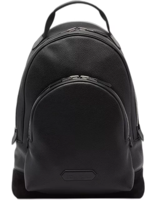 Men's Leather and Suede Backpack