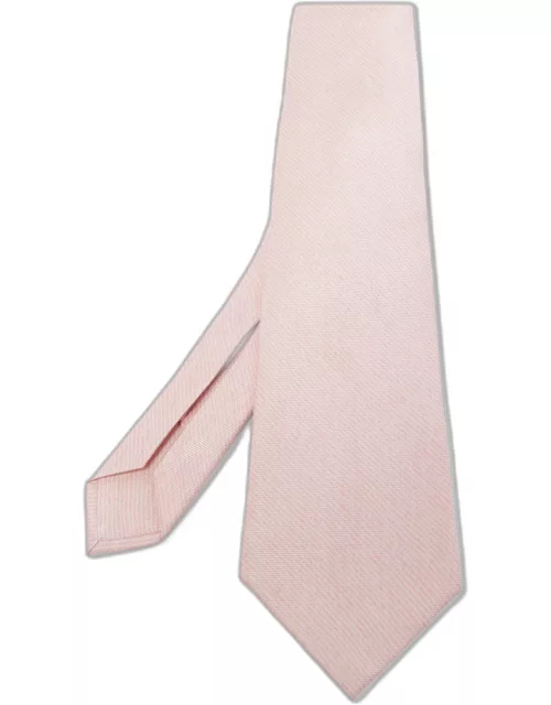 Bvlgari Pink Striped Silk Traditional Tie